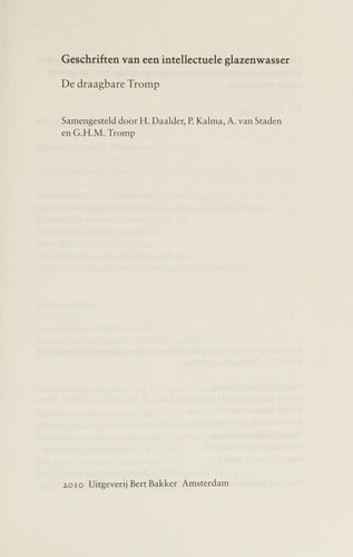 Geschriften van een intellectuele glazenwasser