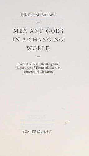 Men and gods in a changing world