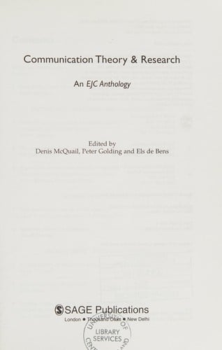 Communication theory & research