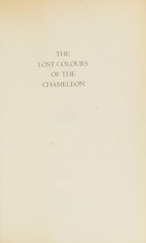 The lost colours of the chameleon