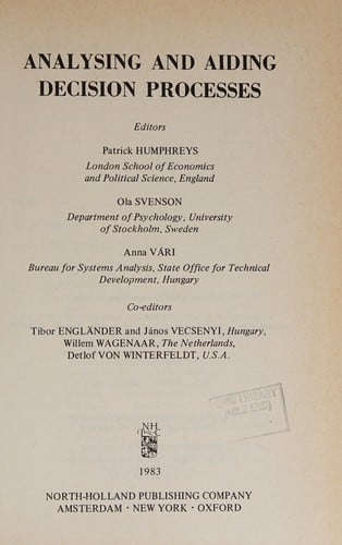 Analysing and aiding decision processes