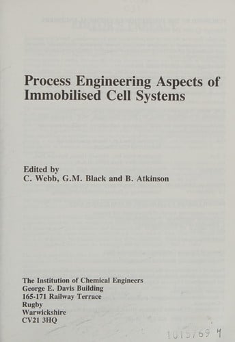Process engineering aspects of immobilised cell systems