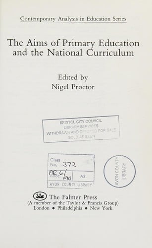 The Aims of primary education and the national curriculum