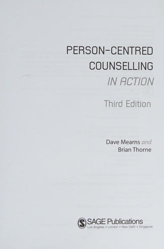 PERSON-CENTRED COUNSELLING IN ACTION