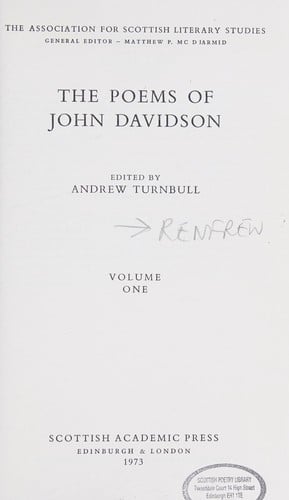 The poems of John Davidson