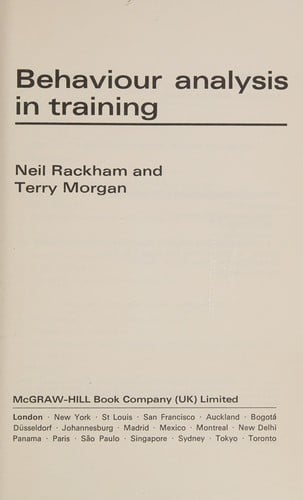 Behaviour analysis in training