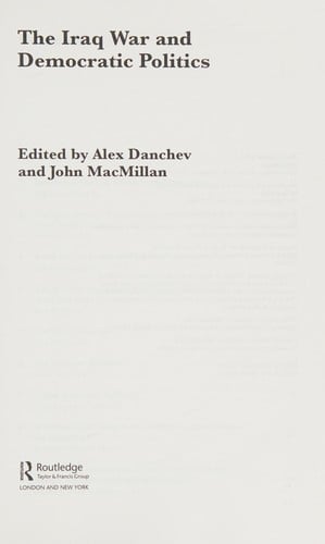 The Iraq War and democratic politics