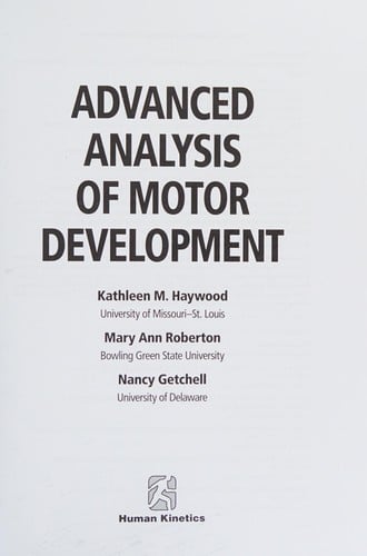 Advanced analysis of motor development
