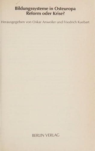 Bildungssysteme in Osteuropa