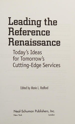 Leading the reference renaissance