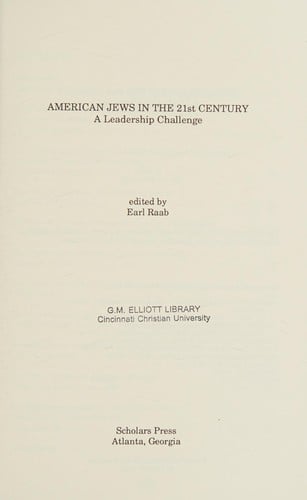 American Jews in the 21st century