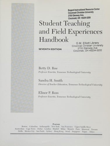 Student teaching and field experiences handbook