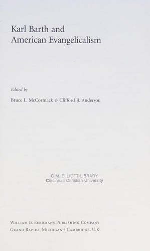 Karl Barth and American evangelicalism
