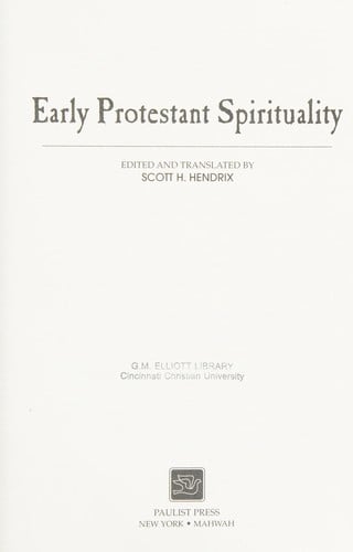 Early Protestant spirituality