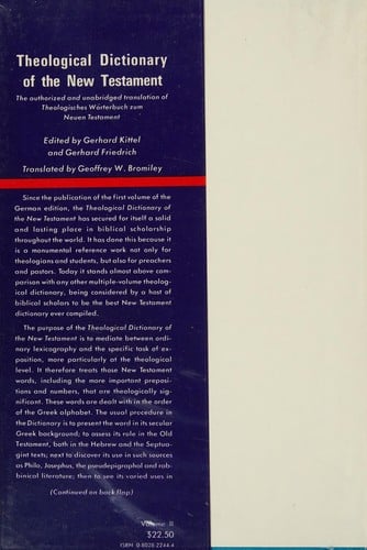 Theological dictionary of the New Testament