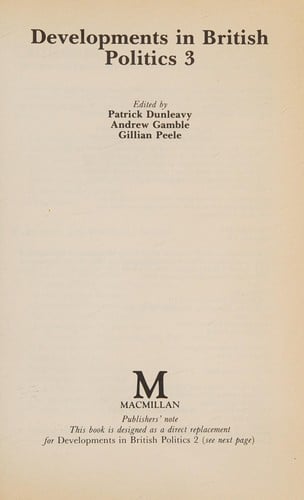 Developments in British politics 3