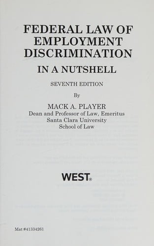 Federal law of employment discrimination in a nutshell