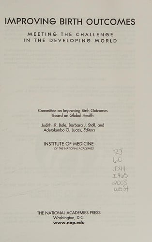 Improving birth outcomes