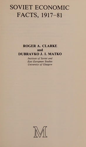 Soviet economic facts 1917-81