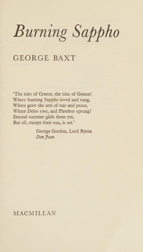 Burning Sappho