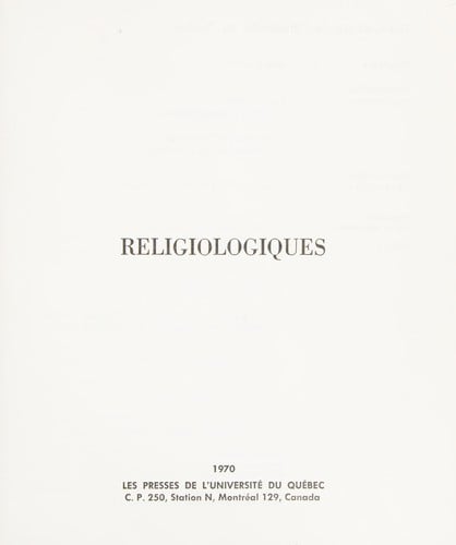 Religiologiques