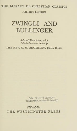 Zwingli and Bullinger