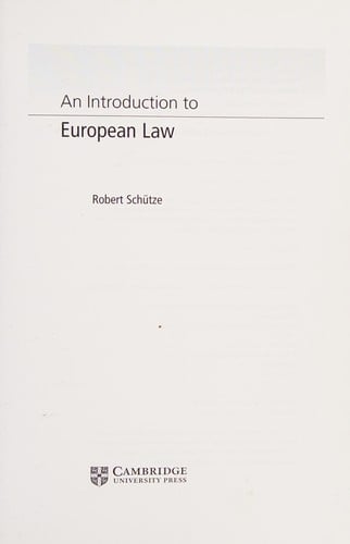 Introduction to European law