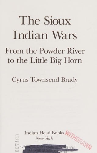The Sioux Indian Wars