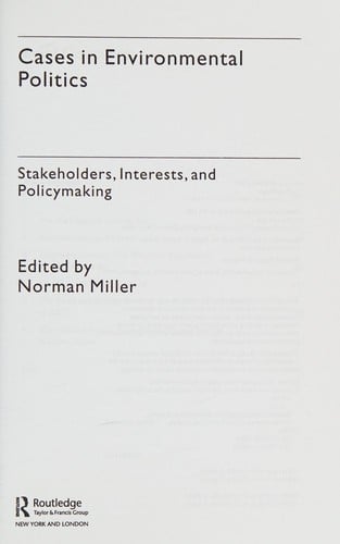 Cases in Enviromental Politics