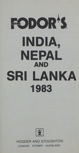 Fodor's India, Nepal and Sri Lanka