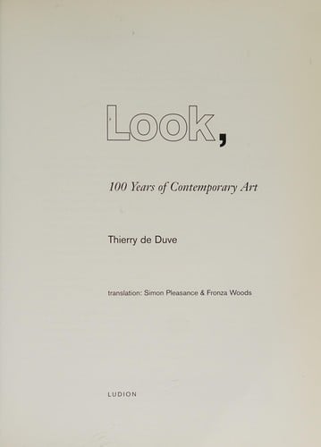 Look, 100 years of contemporary art