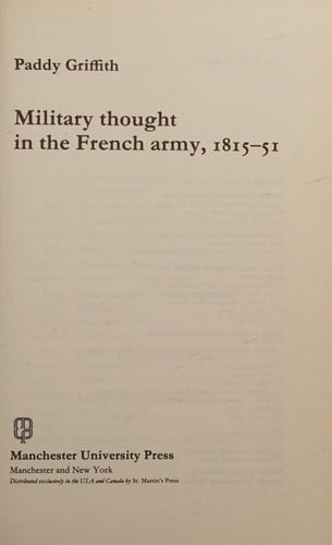 Military thought in the French army, 1815-51