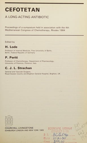Cefotetan, a long-acting antibiotic