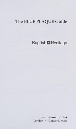 The Blue plaque guide