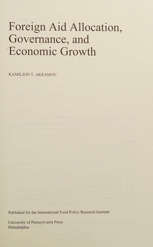 Foreign aid allocation, governance, and economic growth