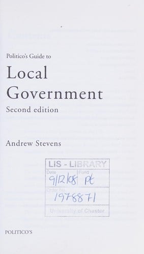 POLITICO'S GUIDE TO LOCAL GOVERNMENT