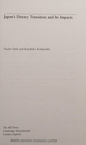 Japan's dietary transition and its impacts