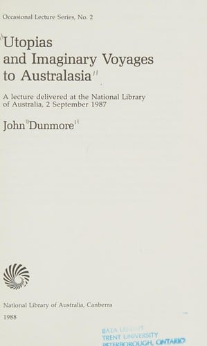 Utopias and imaginary voyages to Australasia