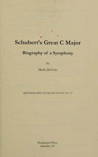 Schubert's Great C major