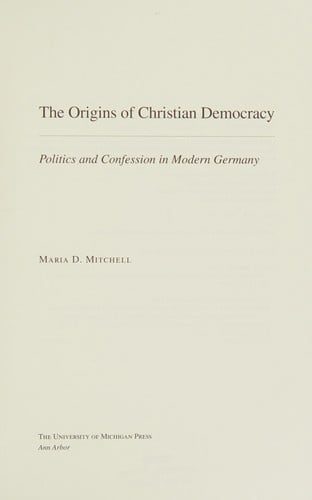 The origins of Christian democracy