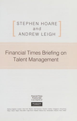 Financial times briefing on talent management