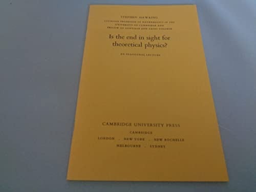 Is the end in sight for theoretical physics?