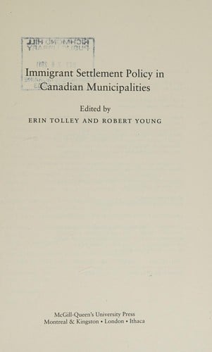 Immigrant settlement policy in Canadian municipalities