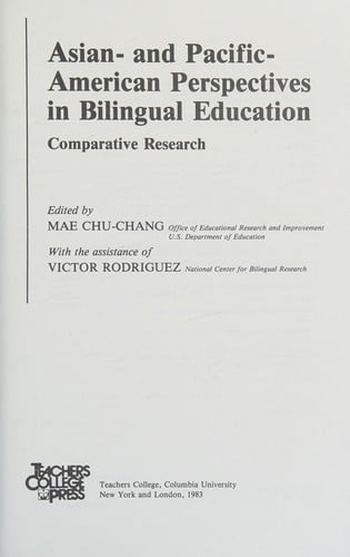 Asian- and Pacific-American perspectives in bilingual education