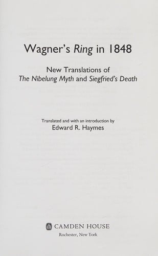 Wagner's Ring in 1848