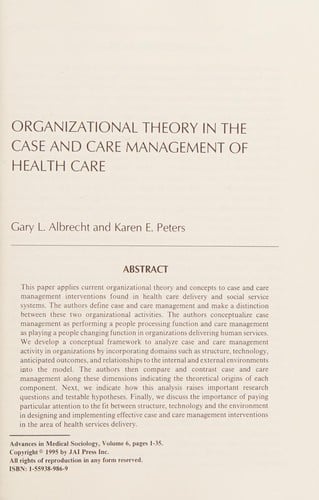 Case and care management