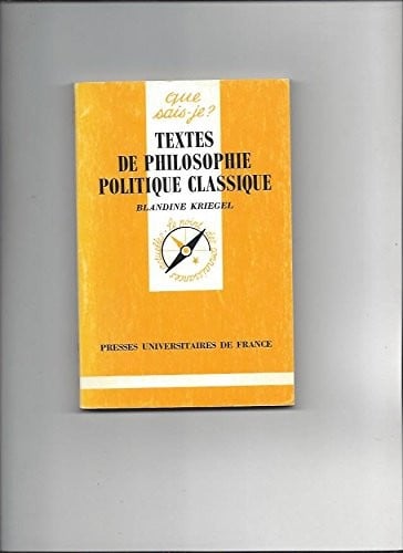 Textes de philosophie politique classique