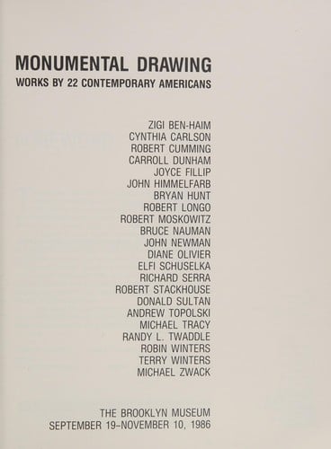 Monumental drawing