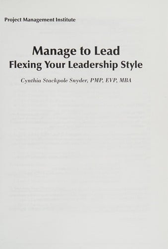 Manage to lead