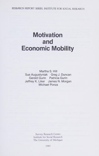 Motivation and economic mobility
